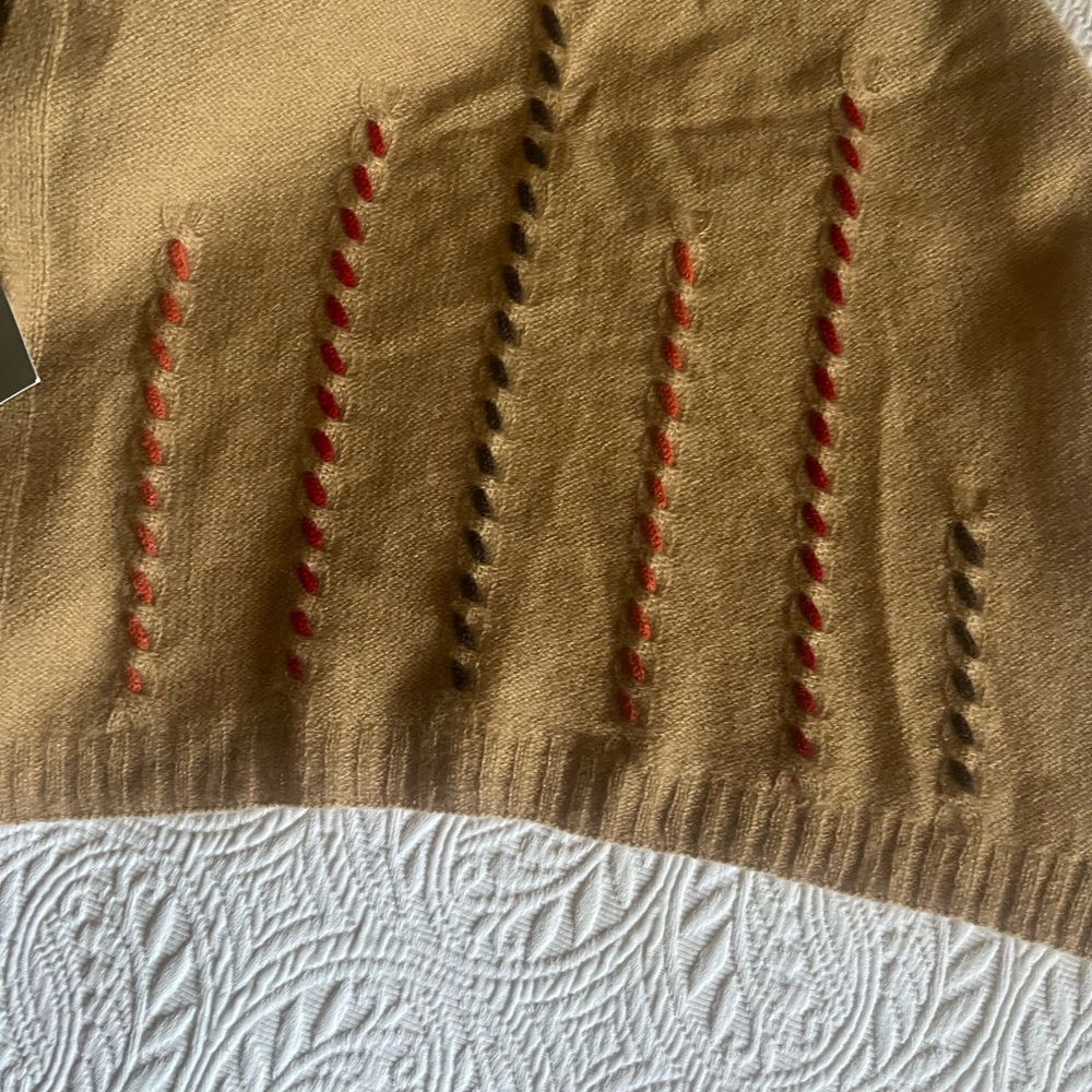 Hannah Rose Tan 100%Cashmere Scarf NEW WITH TAG - Picture 6 of 11